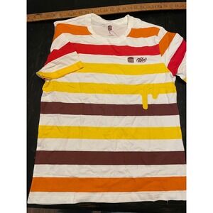 Burger King Dr Pepper Striped T Shirt Mens Large Graphic Tee